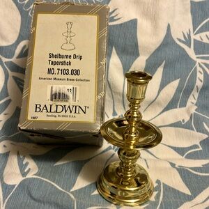 Baldwin Shelboure Drip Taperstick No.7103.030 Brass candle stick